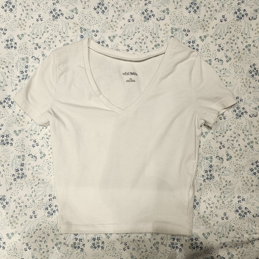 Wild Fable White Crop Shirt Size XS
